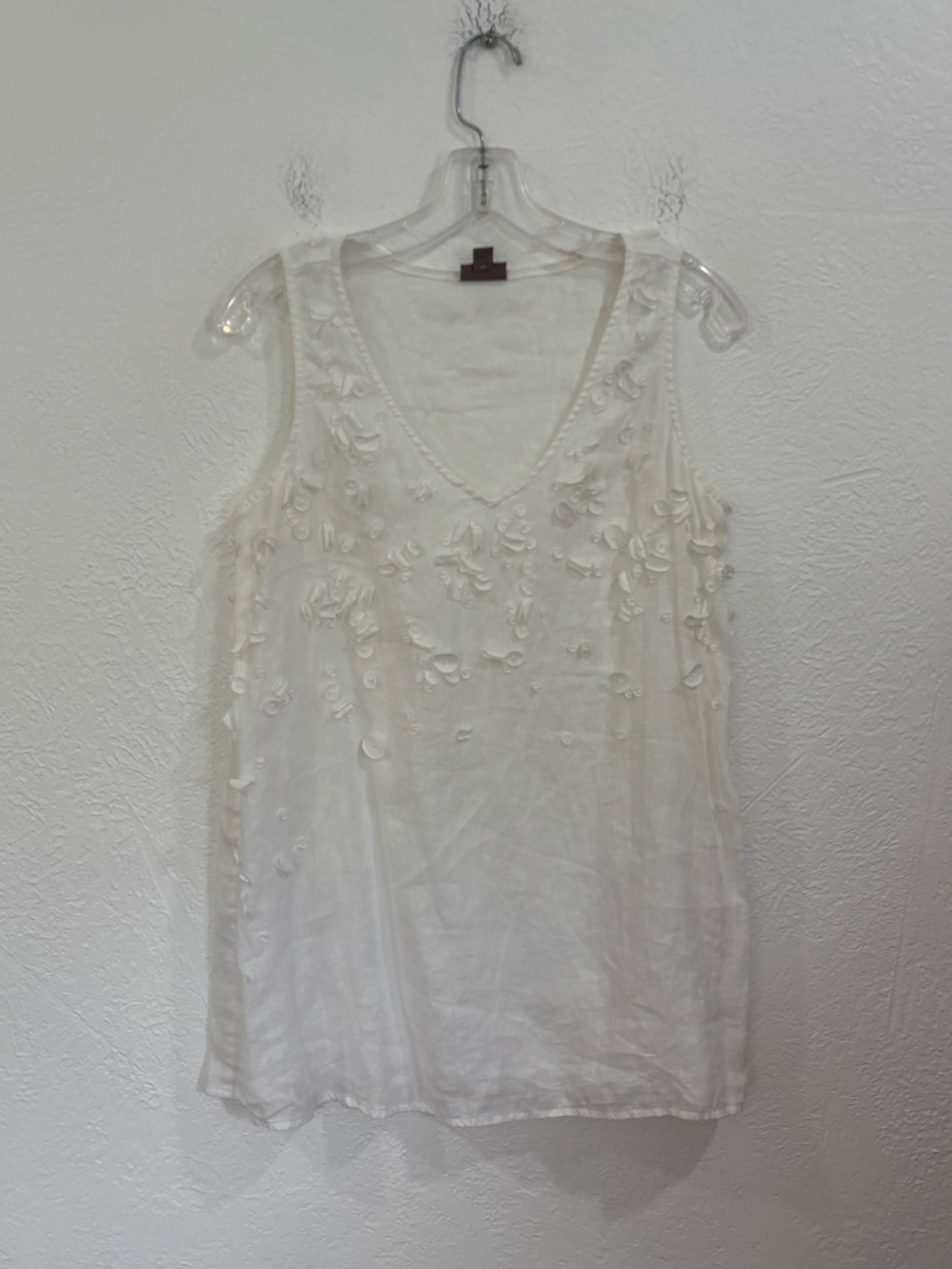J. Jill White Sleeveless Linen Blouse